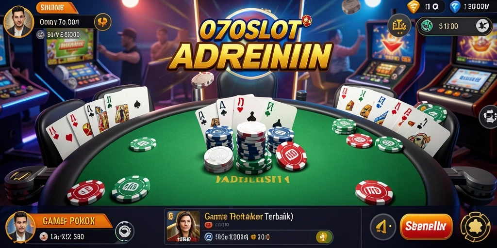 Tampilan gameplay Poker yang seru dan mendebarkan di 070SLOT.