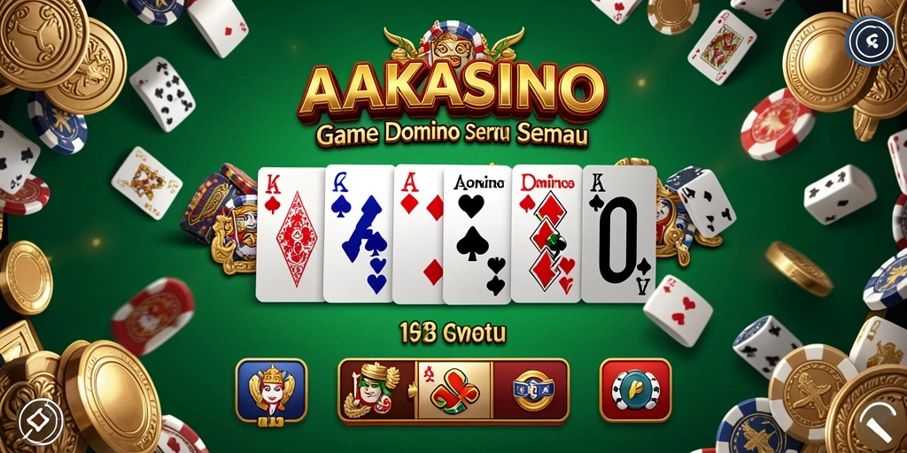 Tampilan gameplay AAKASINO yang menarik dengan permainan Domino.