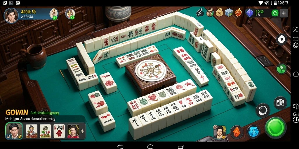 Tampilan gameplay Mahjong yang menarik dalam GOWIN.