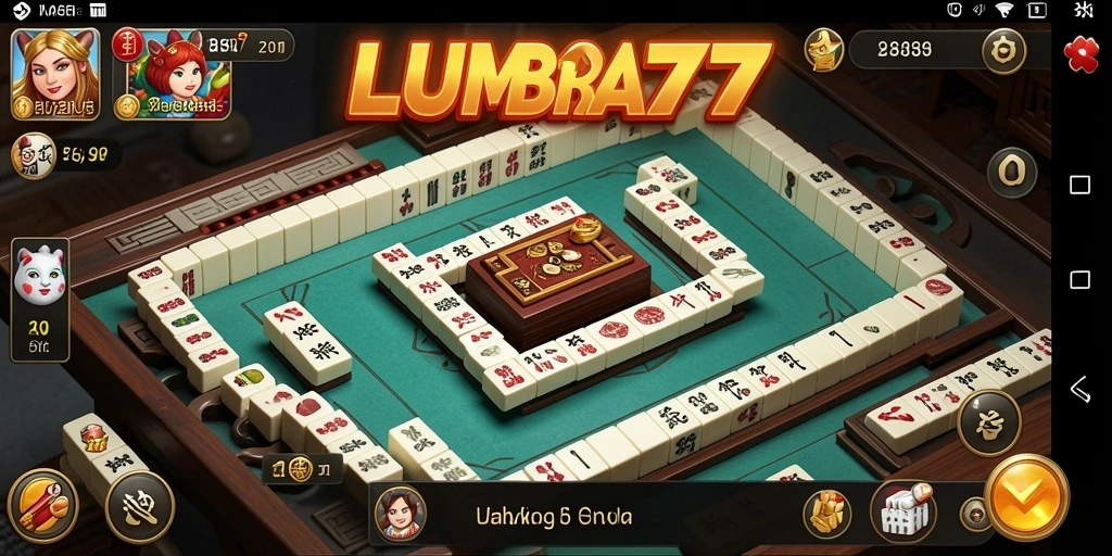 Tampilan menarik dari gameplay Mahjong di LUMBA77.