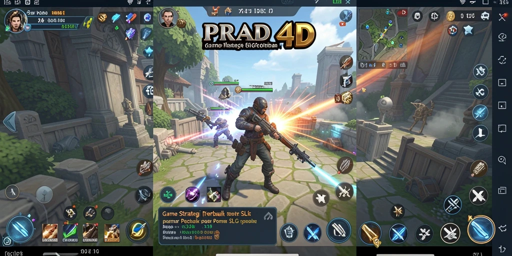 Tampilan gameplay menarik dari PRADA4D yang menunjukkan strategi pertempuran.