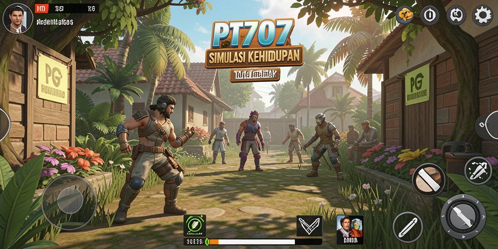 Tampilan gameplay interaktif dalam PT707 yang menyenangkan.