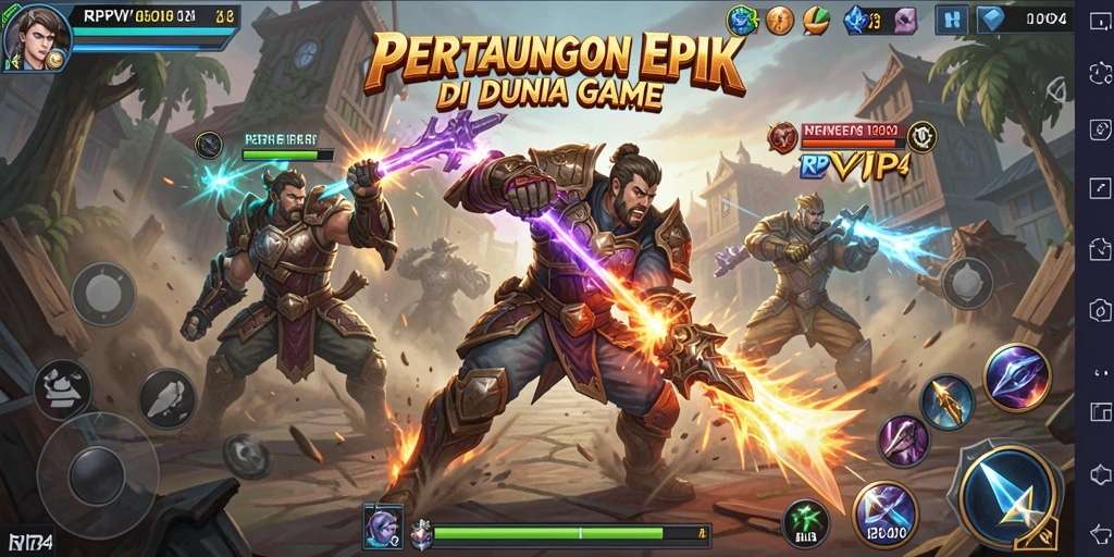 Tampilan seru gameplay RPVIP4 dengan aksi pertarungan yang mendebarkan.