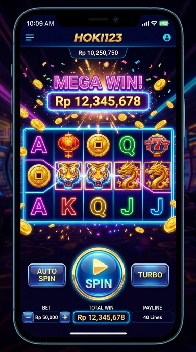 Tampilan aplikasi Hoki123 yang sederhana dan menarik.